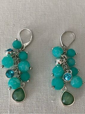 Turquoise Cluster Dangle Earrings - Women's Jewelry